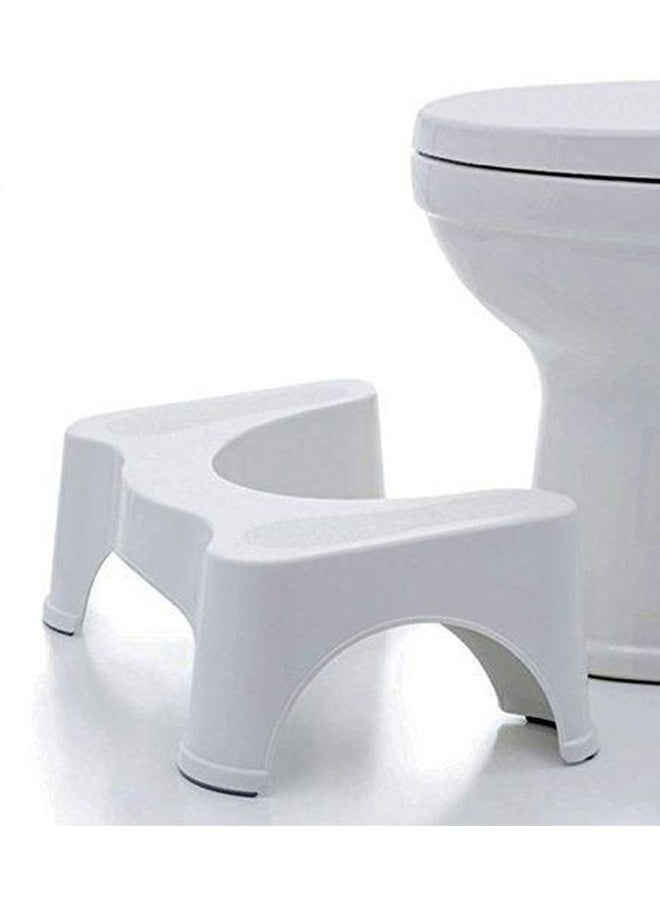 ELTRAZONE Ergonomic Squatting Toilet Foot Stool – White Anti-Slip Bathroom Stool for Better Posture, Easier Bowel Movement, and Improved Digestive Health – Durable, Compact, Easy to Clean, Non-Slip Design for Kids & Adults – Fits All Standard Toilets  - Image 2