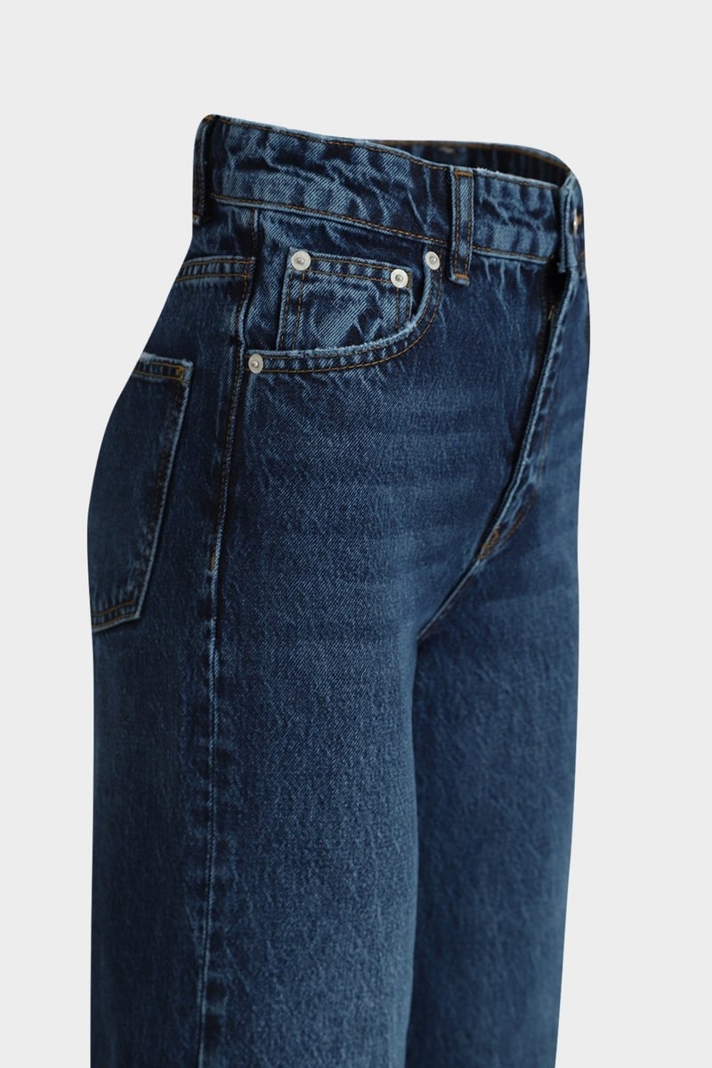 Açelya Okcu AÇELYAOKCU High Waist Wed Leg Snow Wash Wide Leg Seamless Jean  - Image 2