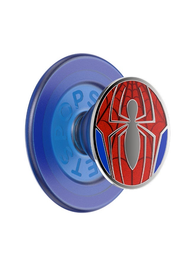 POPSOCKETS حامل وقبضة مغناطيسية للهاتف من MagSafe PopGrip مرخصة، مغناطيس قوي، لهاتف iPhone 15/14/13/12 وحافظات MagSafe، حلقة محول متضمنة للهواتف والحافظات غير المزودة بـ MagSafe - بدلة بيتر باركر - Image 1