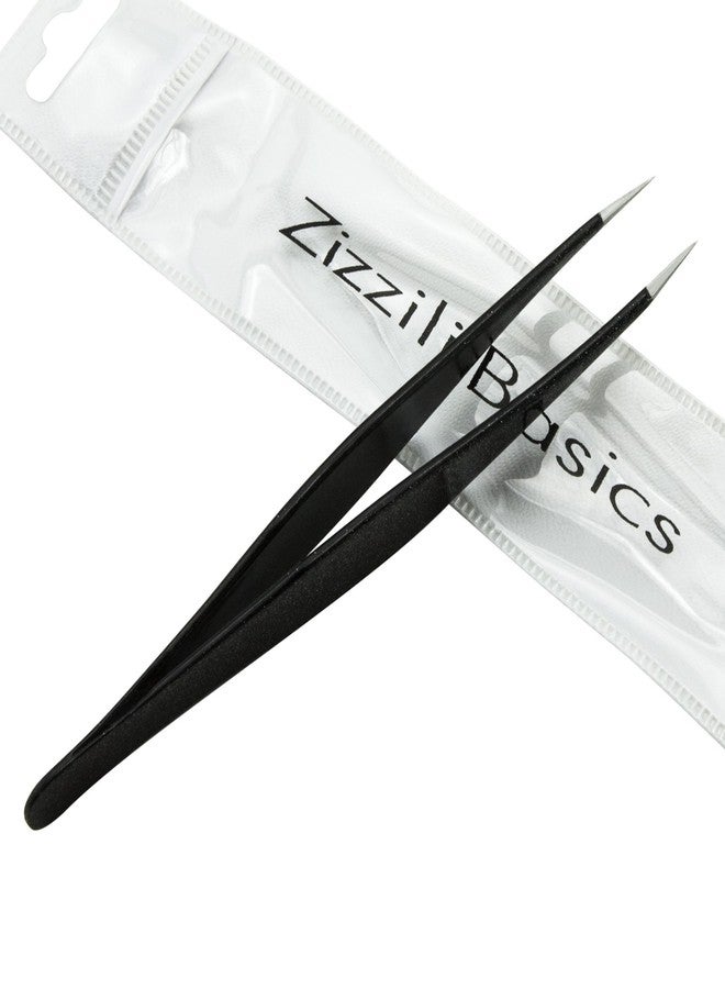 Zizzili Basics Ingrown Hair Tweezers by Zizzili Basics - Surgical Grade Stainless Steel Fine Pointed Tweezers - Precision Aligned Tips for Splinter, Eyebrow & Facial Hair Removal - with Bonus Tip Guard & Carry Pouch - Image 5