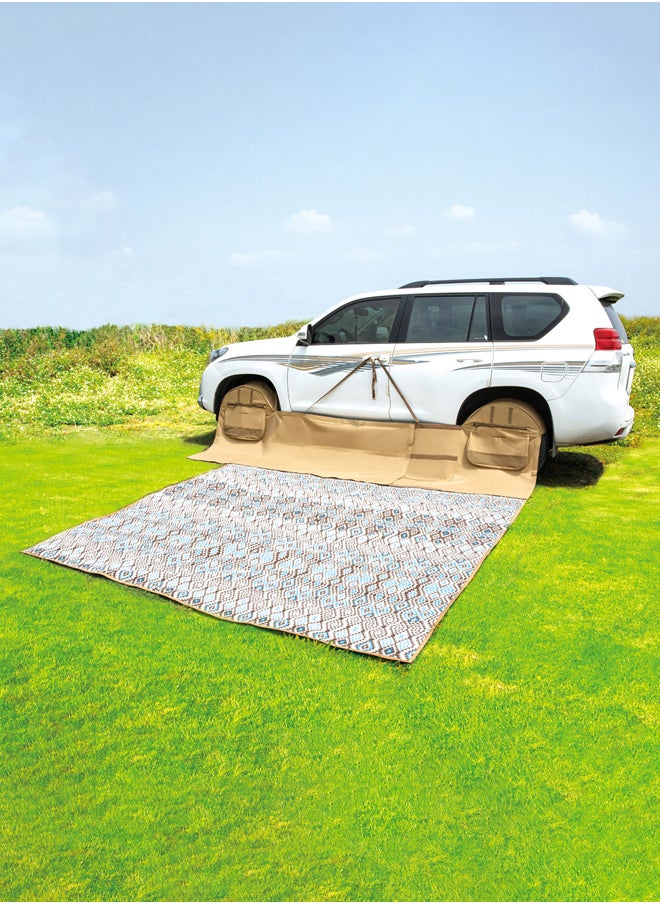 AL SANIDI Wndbreak between two Wheel for all cars, Wheel windbreak, Kaki, Size 345*300Cm  - Image 3