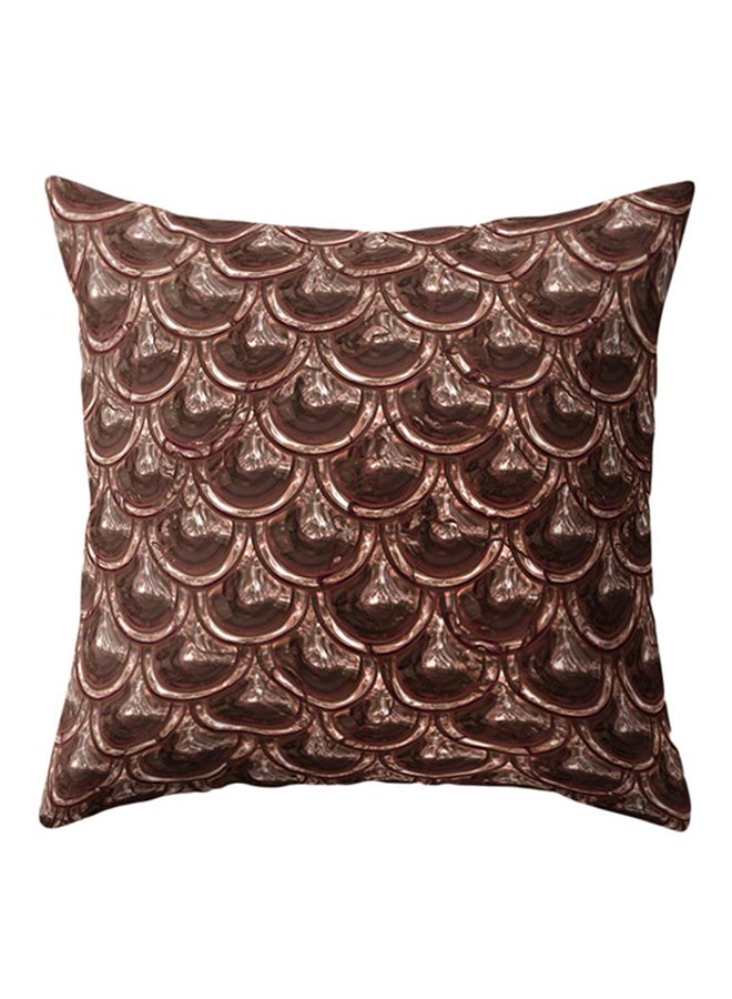 Mermaid Fish Scale Pillow Cushion Case Brown 45 x 45cm