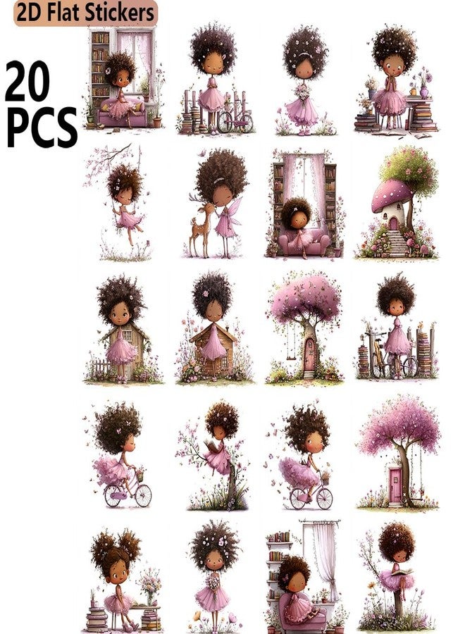 SLGIFT A Pack of 20pcs of Stickers Featuring a Garden Girl Theme with Pink Skirts Suitable for Crafts Scrapbooking Luggage Notebooks Diaries Photo Album Decorations Stationery Additions Aesthetic Decor - Image 2