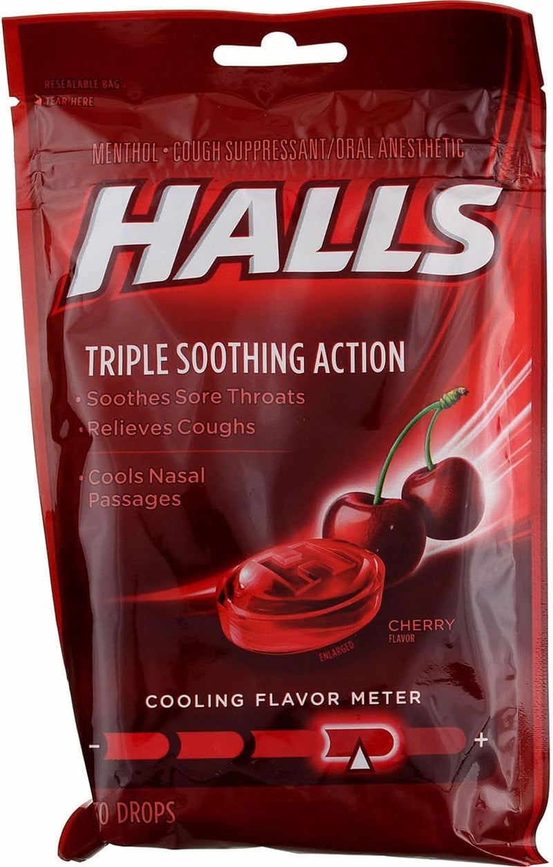 Halls Halls Triple Soothing Action - Cherry 30 Drops (Pack of 2)