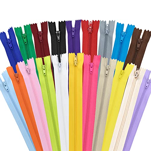 Renashed 60Pcs 12Inch Nylon Coil Zippers for Tailor Sewer Sewing Craft Crafters Specia Mix Color - Image 1