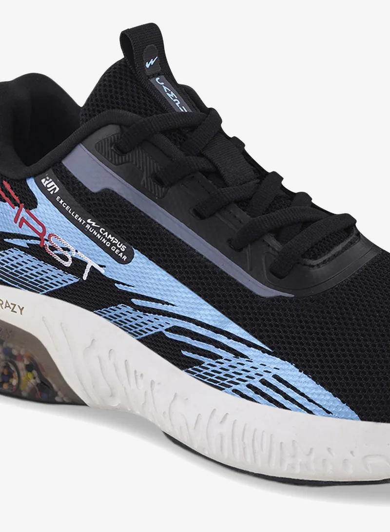 CAMPUS Blk/Mattlic.Blu Kids Colourful Low-Top Sneakers - Shoes with Cloud Like Comfort  | Best Price UAE