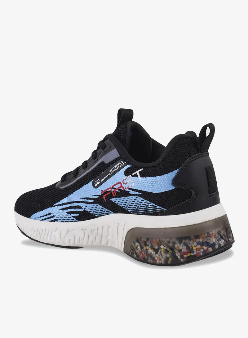 CAMPUS Blk/Mattlic.Blu Kids Colourful Low-Top Sneakers - Shoes with Cloud Like Comfort  | Best Price UAE