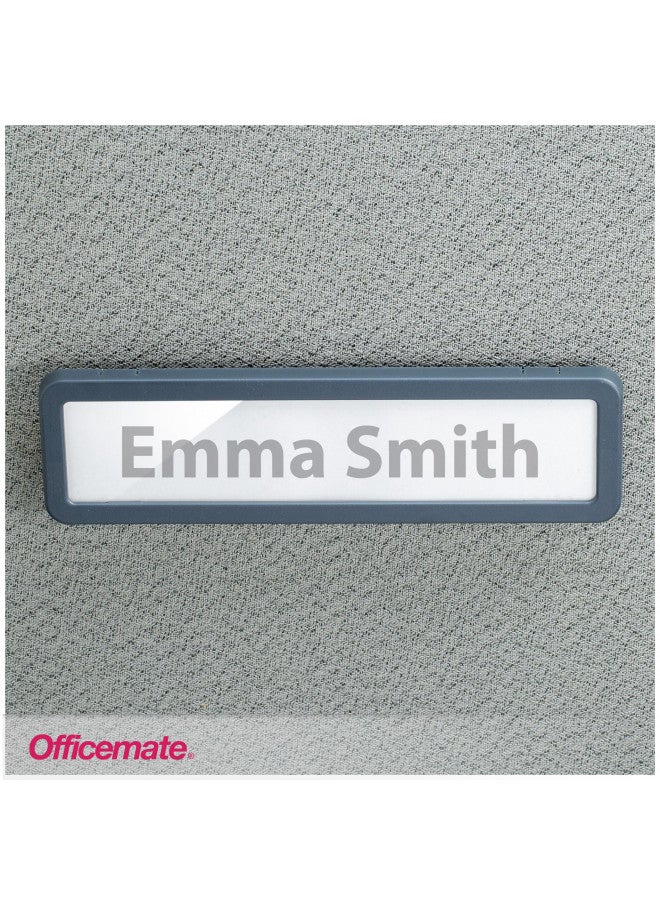Officemate Verticalmate Name Plate, Gray (29222) - Image 3