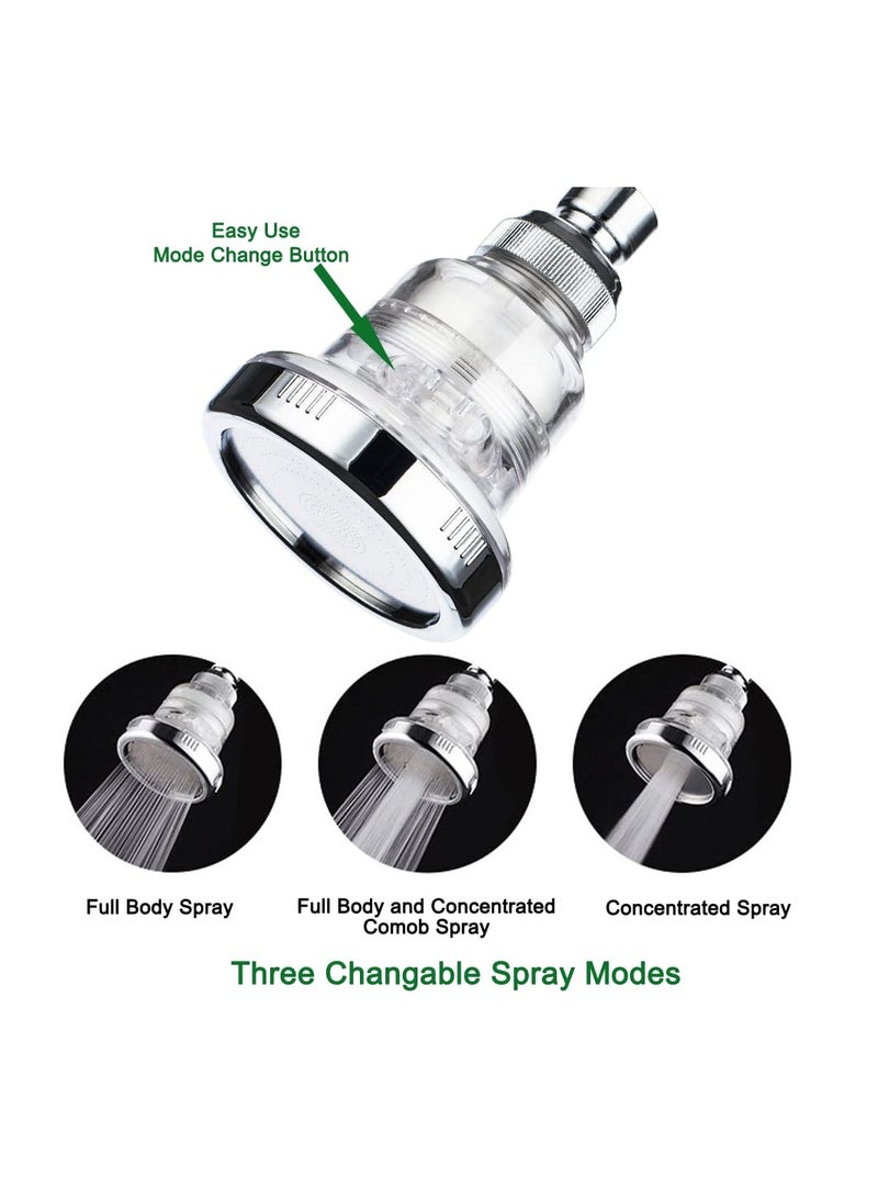 Excefore Filtered Shower Head, 2 in 1 Vitamin C Filtered Fixed Shower Head for Anti Hair Fall and Soft Skin, High Pressure Purifying Hard Water Softener Remove Chlorine and Harmful Substances  - Image 3