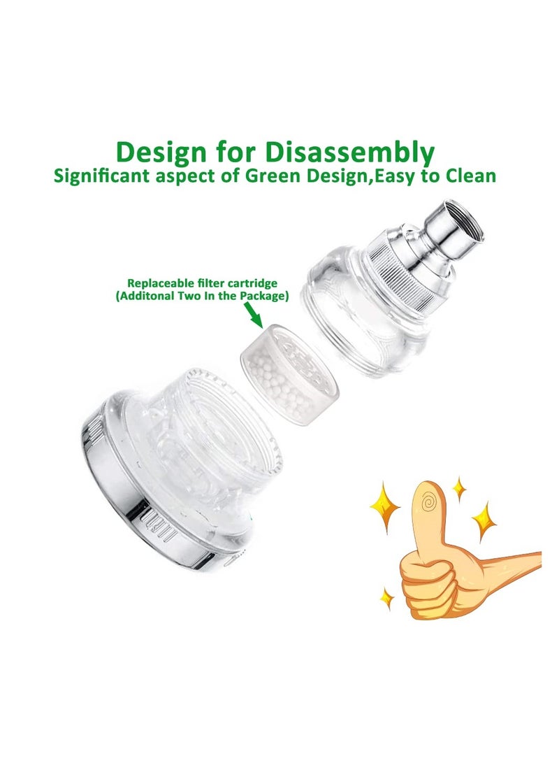 Excefore Filtered Shower Head, 2 in 1 Vitamin C Filtered Fixed Shower Head for Anti Hair Fall and Soft Skin, High Pressure Purifying Hard Water Softener Remove Chlorine and Harmful Substances  - Image 5