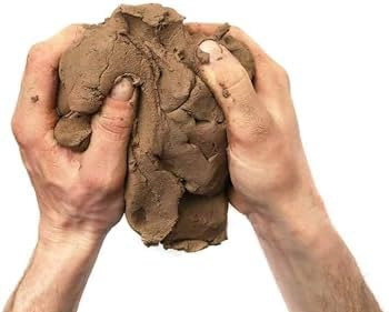 Prajapati Studio Pottery Prajapati Studio Pottery Natural Filtered Terracotta Clay Molding Air Dry A1 Filtered Clay Best for School Project and Sculpture Student Light in Weight Terracotta jwellery Making 900gm 