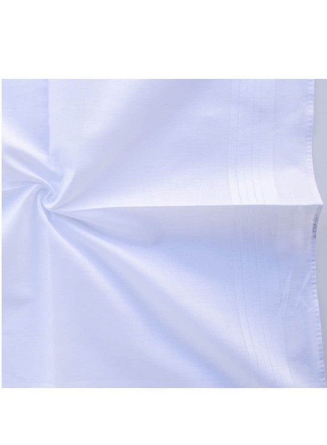 CoCoUSM Mens White Cotton 100% Cotton handkerchiefs Pack New 6PCS, W01-white, 6 PCS - Image 4