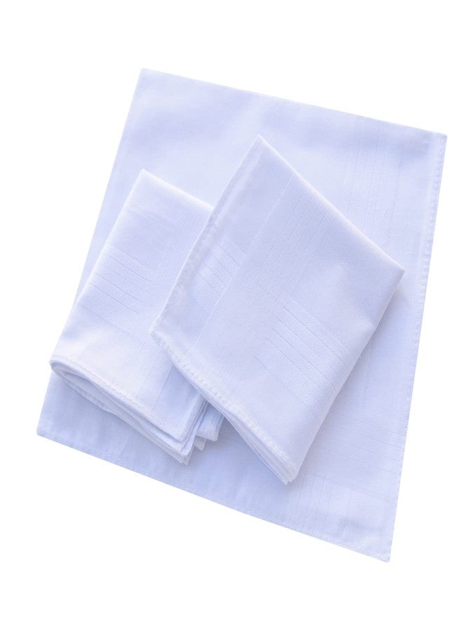 CoCoUSM Mens White Cotton 100% Cotton handkerchiefs Pack New 6PCS, W01-white, 6 PCS - Image 3