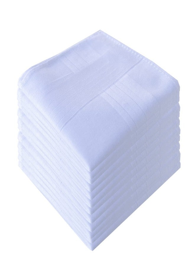 CoCoUSM Mens White Cotton 100% Cotton handkerchiefs Pack New 6PCS, W01-white, 6 PCS - Image 1
