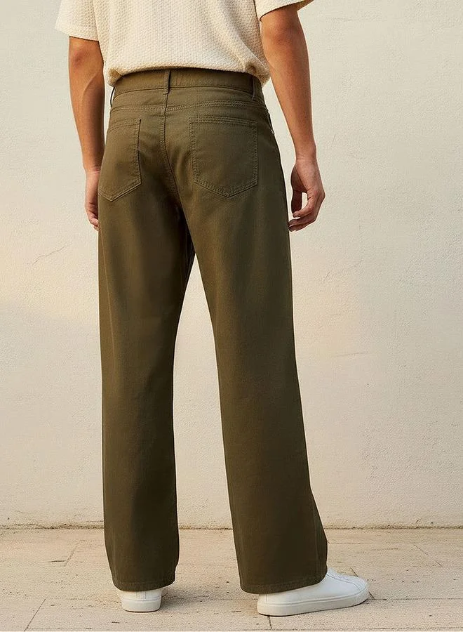 Splash FAV BEIGE Men Baggy Fit Mid Rise Jeans for Men | Best Price UAE