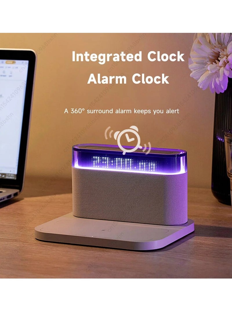 Generic - Wireless Charger with LED Desk Lamp,4 in 1 Wireless Charging Stationg Compatible with iPhone,Airpods,Digital Alarm Clock with Charging Block,Table Lamp Night Light for Bedroom office - Image 1