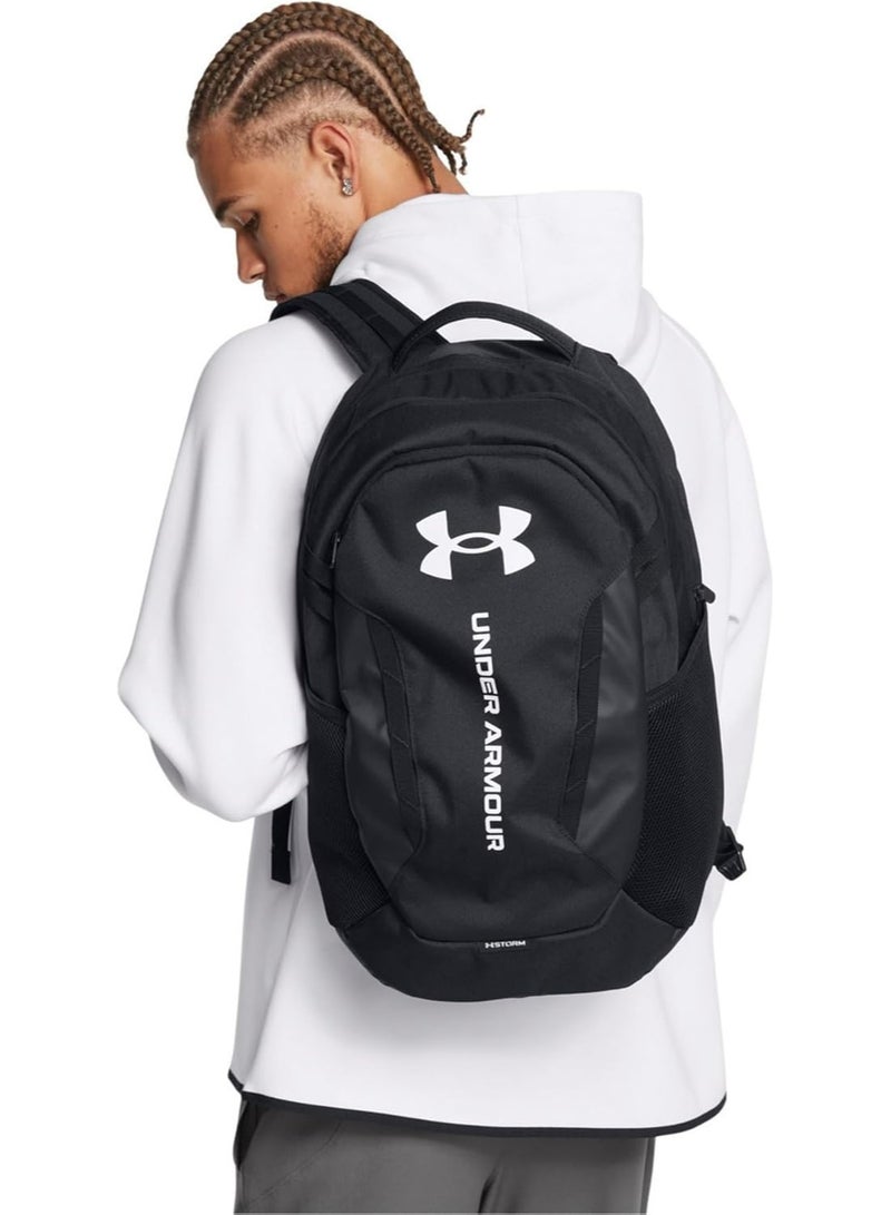 اندر ارمر شنطة Under Armour Unisex-Adult Hustle 6.0، (002) كحل، حجم واحد كيناسب الأغلب - Image 1