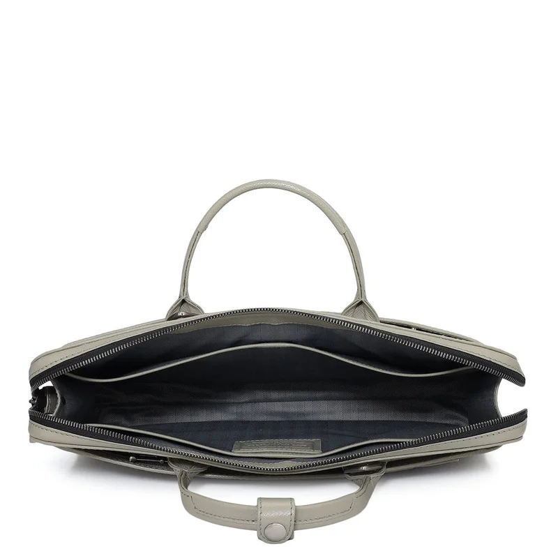 Da Milano  Croco Leather Laptop Sleeve - Stone Grey  | Best Price UAE