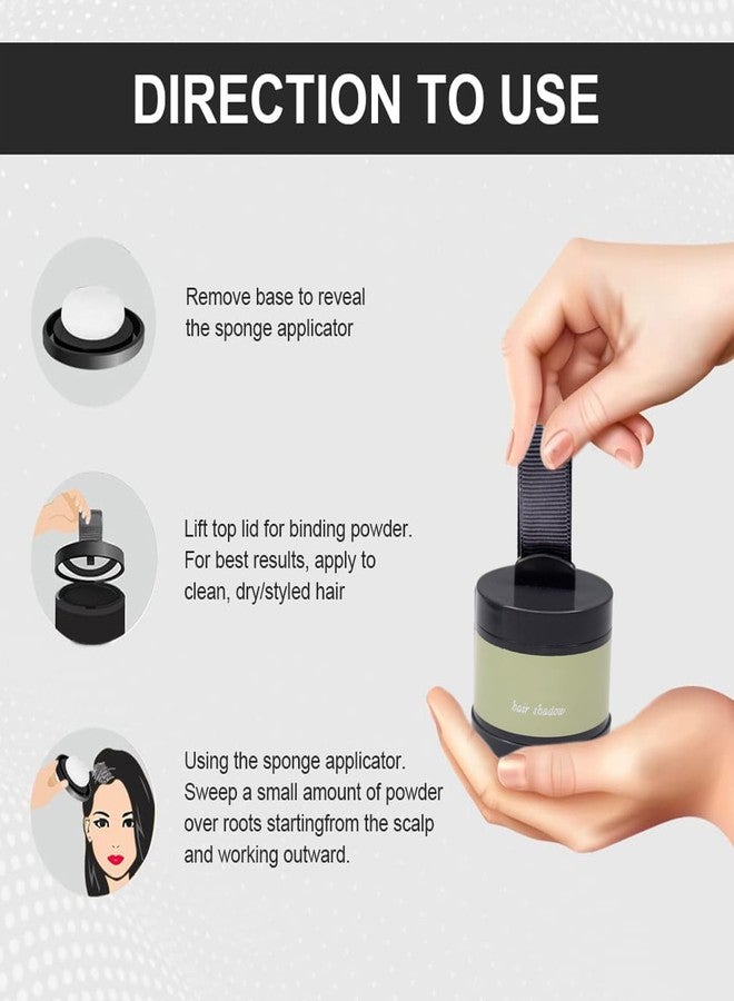 فولي بودرة لتغطية خط الشعر بالكامل، تخفي تساقط الشعر على الفور، بودرة لتغطية جذور الشعر، تغطي الشعر الرمادي وبقع الصلع، مقاومة للعرق والبقع، خافي تساقط الشعر (بني متوسط). - Image 4