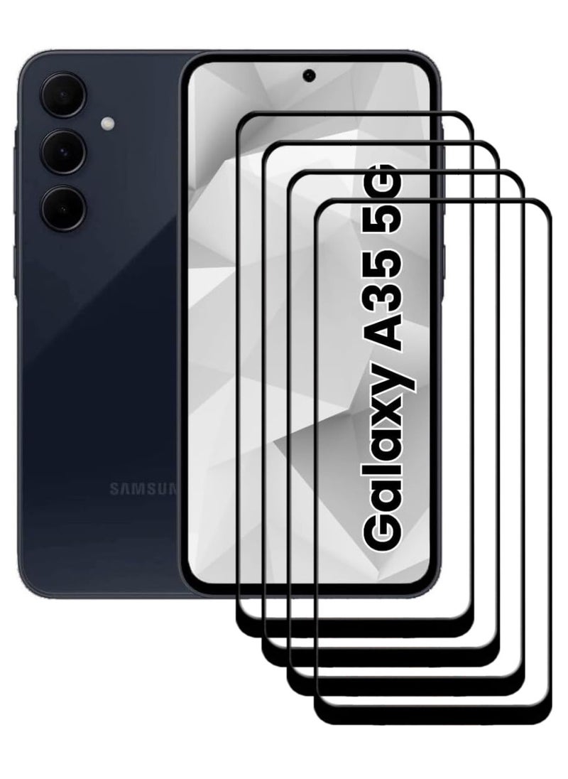 ACLIX 4 Pieces Tempered Glass Screen Protector Antistatic ESD Dustproof Premium Quality High Definition Designed For Samsung Galaxy A35 - Image 1