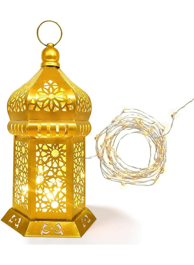 يواوليتي أضواء رمضان ، فانوس رمضان ، خمر الصمام فانوس الجوف تصميم ديكورات لرمضان عطلة الجدول ديكور  - Image 1