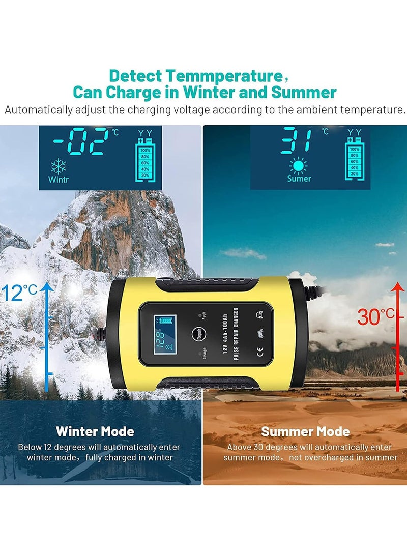 5 Amp 12V Smart Car Battery Charger/Maintainer – Automatic Automotive Battery Charger for Cars, Motorcycles, Lawn Mowers, Boats, SUVs, RVs, ATVs, and More - Image 2