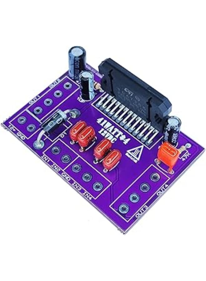 TDA7388 Quad Amplifier - 4 Earphone Output 41W - Works On 12V DC Volts
