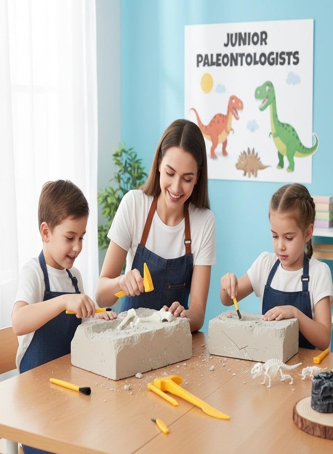 JOINPAYA 10 Set Excavation Tool Kit: Dino Fossils Dig Kit for Kids, Bulk Archaeology Dig Tools with Mini Hammer Chisel and Brush for Fossil Gem Digging, Science Toy - Image 4