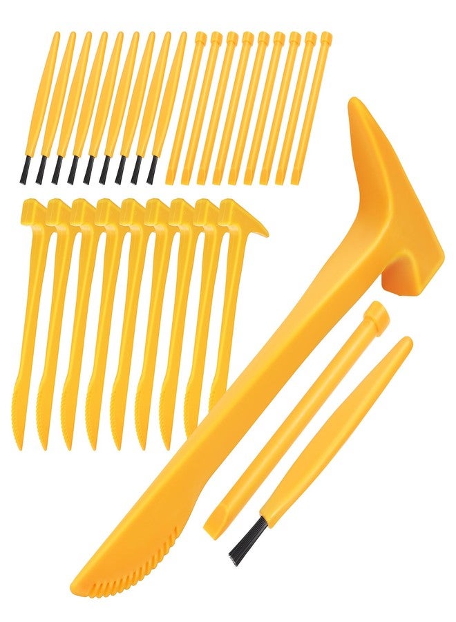 JOINPAYA 10 Set Excavation Tool Kit: Dino Fossils Dig Kit for Kids, Bulk Archaeology Dig Tools with Mini Hammer Chisel and Brush for Fossil Gem Digging, Science Toy - Image 1