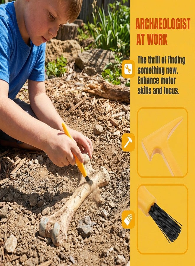 JOINPAYA 10 Set Excavation Tool Kit: Dino Fossils Dig Kit for Kids, Bulk Archaeology Dig Tools with Mini Hammer Chisel and Brush for Fossil Gem Digging, Science Toy - Image 5