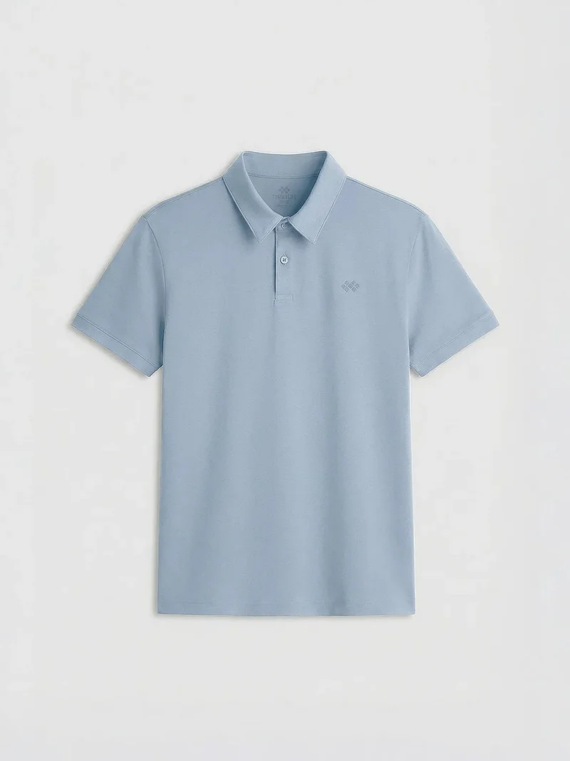 TOMMYLIFE TOMMY Men's Cotton Elastane Polo T-Shirt