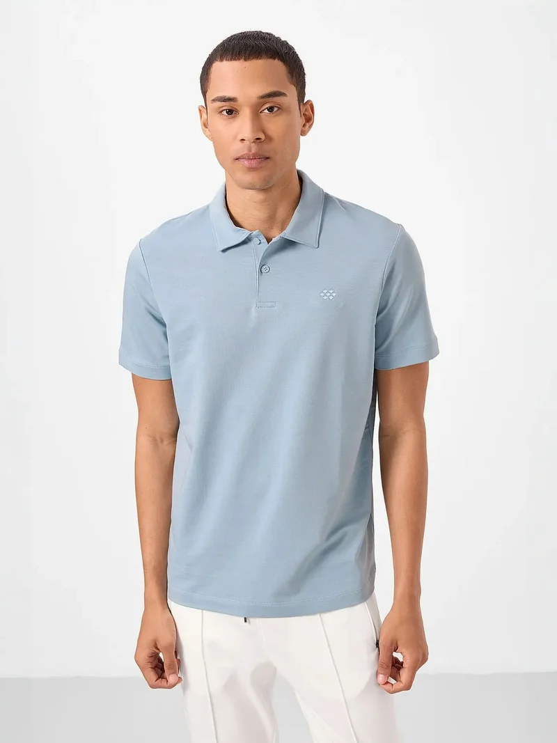 TOMMYLIFE TOMMY Men's Cotton Elastane Polo T-Shirt