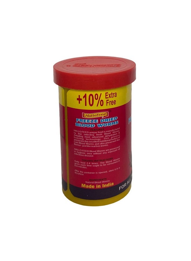 FishAsPets Hallofeed Freeze Dried Worms | Fish Food - 20 Gms Blood Worms + 40 Gms Tubifex Worms, Adult - Image 2