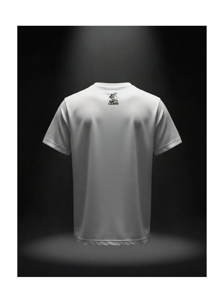 Dirty Lizard White printed t-shirt with Street wear image 100% cotton 46 - Image 2