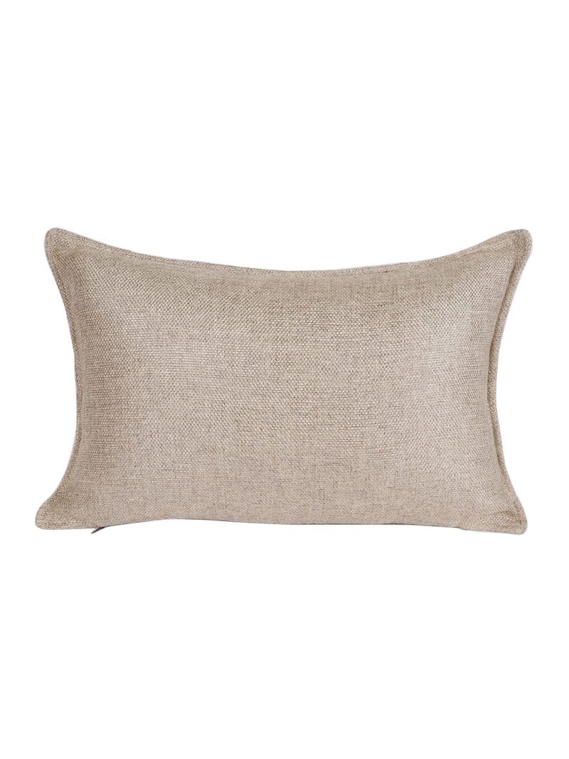 The Conversion Set of 2 Decorative sham/Baby/Rectangle Premium Jute Natural Feel Beige, 2 pc Baby Pillow Cover - 12"x18" - Image 5