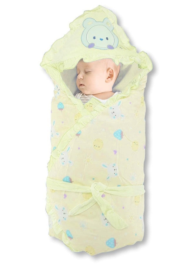 Pokory Soft Baby Wrapper Luxury Winter Quilt & Sleeping Bag for Newborns 0-12 Months Warm, Cozy Cover for Boys & Girls Yellow - Image 1