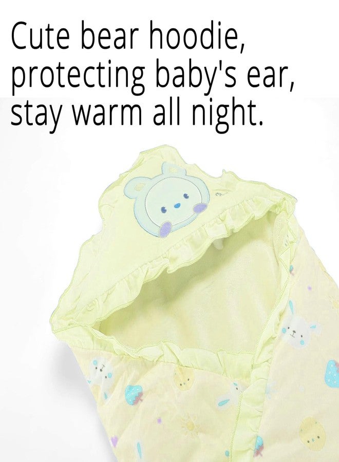 Pokory Soft Baby Wrapper Luxury Winter Quilt & Sleeping Bag for Newborns 0-12 Months Warm, Cozy Cover for Boys & Girls Yellow - Image 4