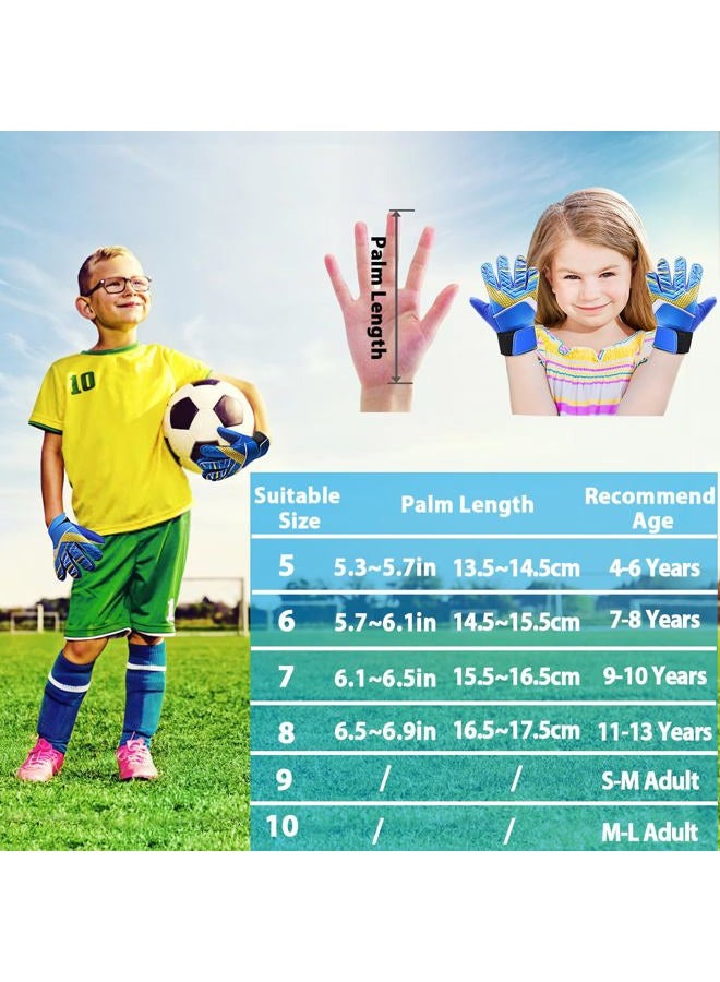 Jalunth Youth Soccer Goalkeeper Goalie Gloves Kids Goal Keeper Field Player Glove Boys Girls Ages 8-10 Years Old Anti-Slip Latex Palm Soft Pu Hand Back Green Size 6 - Image 5