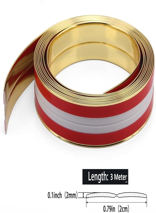 Drofail Flexible Inside &Outside Corner Trim Moulding,Corner Guards & Caulk Strip, Apply in Table Edge Door Frame Baseboard for Protection and Decoration (Gold, 3 Meter) - Image 5