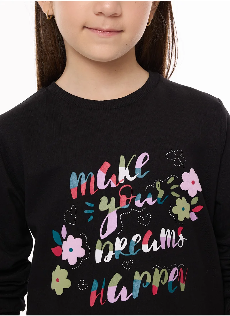 victor and jane Embellished Top With Printed Pant