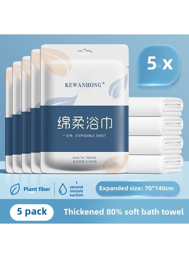 Disposable Bath Towel Travel Individually Packaged Towel Compression Thickening Increase Travel Hotel Supplies Cotton Soft Absorbent-Color:Thickened 80%  70*140cm-Specifications:No Specifications  - Image 1