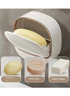 QUALITY Space-Saving Double Layer Wall Mounted Soap Dish with Cover - No Drilling Required, Durable Plastic for Bathroom & Kitchen Use  - Image 5