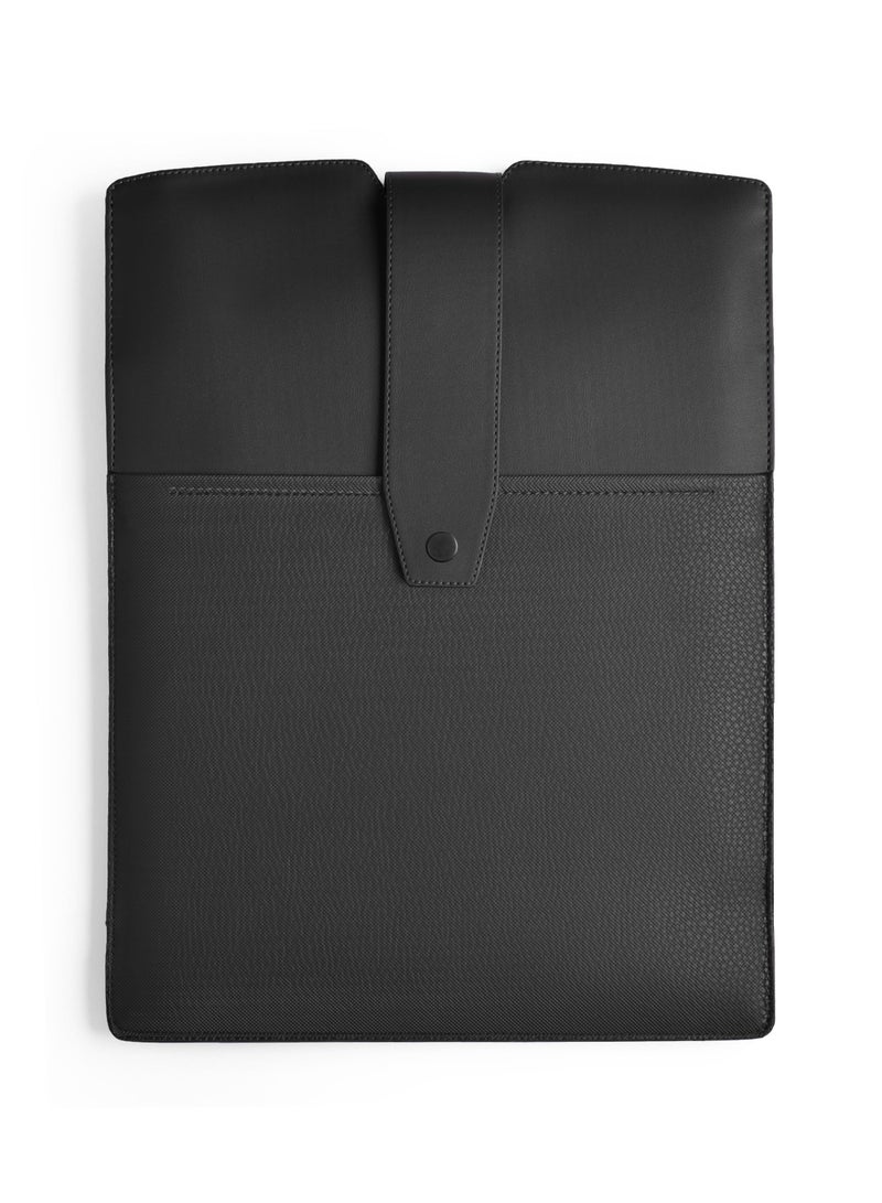 Professional Laptop Sleeve for 14-inch Laptops – Synthetic Leather Organizer Case with iPad & Charger Pockets (Black) - Image 1