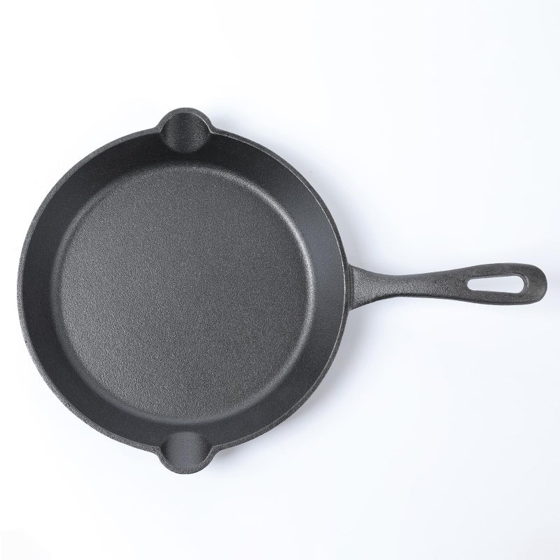 HAWOK HAWOK Cast Iron Skillet Round Fry Pan10 inch Black