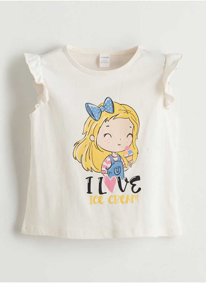 LC WAIKIKI Jersey Printed Girl T-Shirt and Shorts 2 Pack Summer  - Image 2