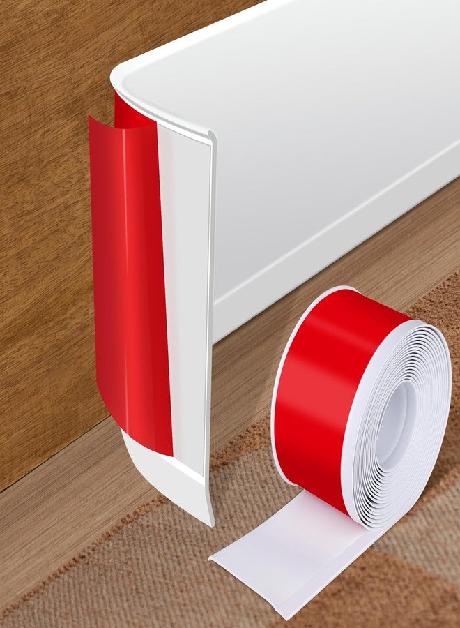 Kikerike Flexible Baseboard Molding Trim, White 4inx20ft - Image 1