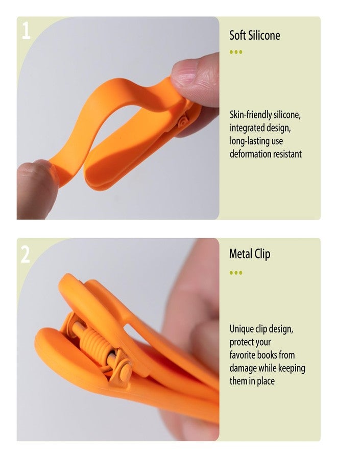 GPYG 3Pcs Automatically Stay in Place Bookmark, Bookmarks for Women, Men, Book Lovers, Page Markers for Students Teachers Reading, No Hassle to Turn The Page, Silicone Book Mark Clip - Image 4