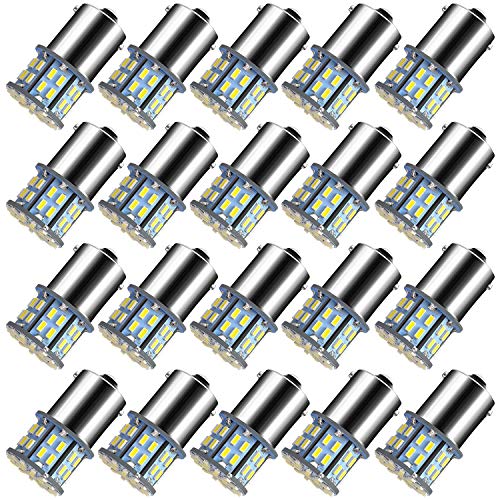 ACOHUIKE 1156 1141 1003 7506 BA15S LED Bulbs Super Bright 3014 50-SMD LED Replacement for 12 Volt RV Camper Trailer Boat Trunk Interior Lights (White, 20) - Image 1