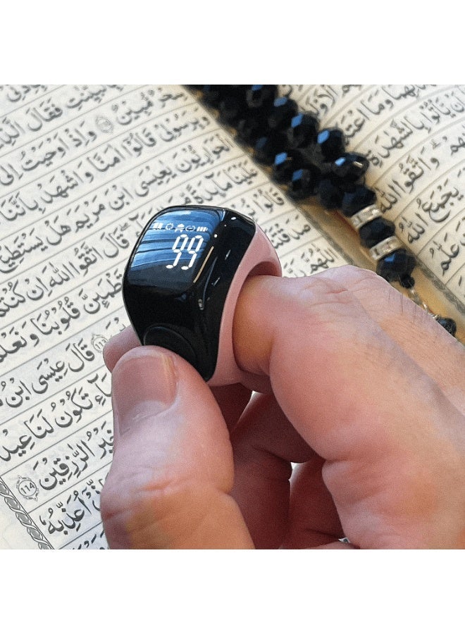 iQIBLA Smart Tasbih Ring, Islamic Prayer Counter, Prayer Time Reminder, OLED Display, IPX67 Waterproof and Interchangeable for Size 18-20-22 - Image 3