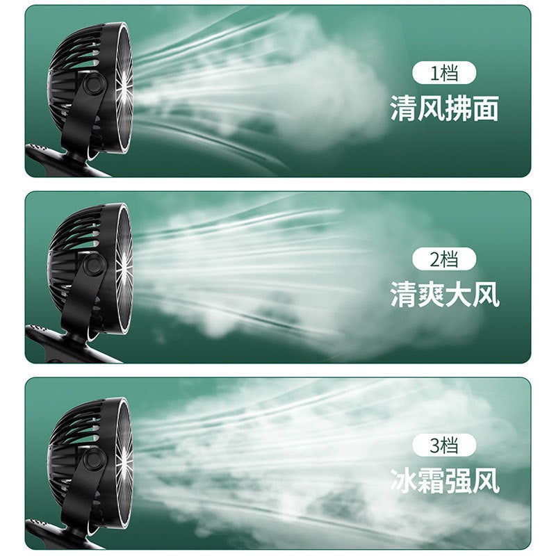 New 720 ° Rotating Large Air Volume Mute Desktop Clip Fan Small Usb Charging Clip Fan - Image 4